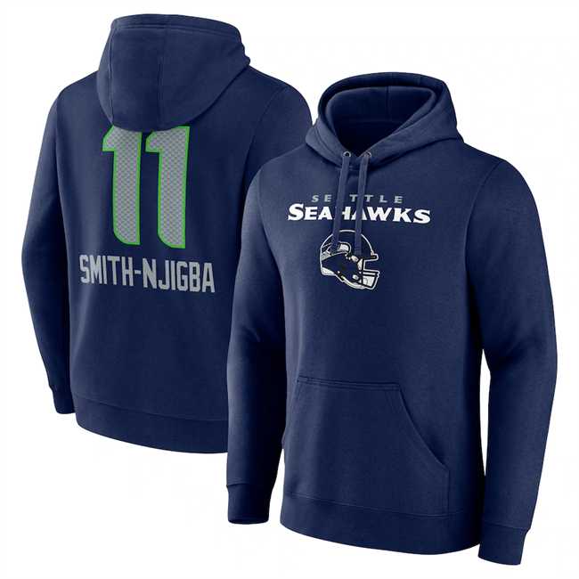 Men's Seattle Seahawks #11 Jaxon Smith-Njigba Navy Team Wordmark Player Name & Number Pullover Hoodie,We sell and wholesale Men's Seattle Seahawks #11 Jaxon Smith-Njigba Navy Team Wordmark Player Name & Number Pullover Hoodie on line form chian!
